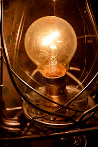 老式白炽爱迪生型灯泡透明的高清图片素材