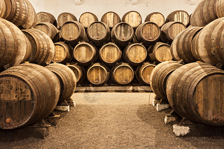 威士忌酒桶桶酒窖,波尔图,葡萄牙背景