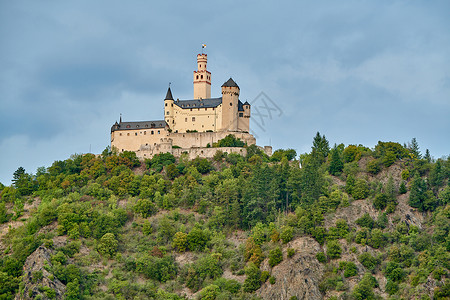 马尔堡城堡莱茵河莱茵兰帕拉蒂特,德国建于1117年高清图片