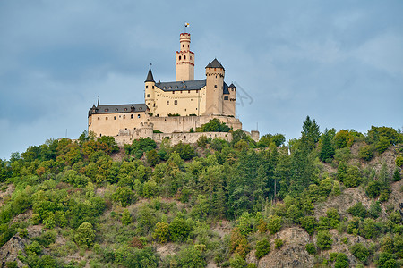 马尔克斯马尔堡城堡莱茵河莱茵兰帕拉蒂特,德国建于1117年背景