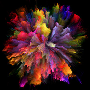 色彩情感系列色彩的相互作用爆发飞溅爆炸的,想象力,创意艺术背景图片