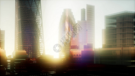 日落时伦敦城市的图片