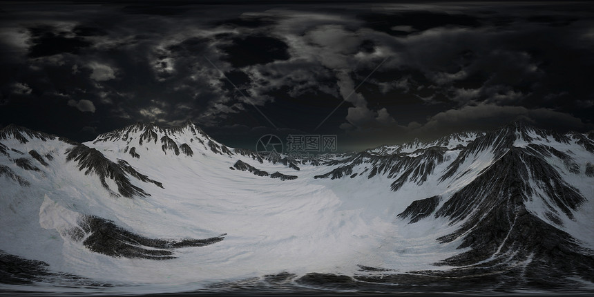 挪威山脉严峻的景观戏剧的深色虚拟现实360VR360挪威山脉严峻的景观图片