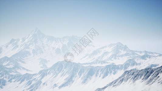 冬季挪威北部的北极山脉高清图片