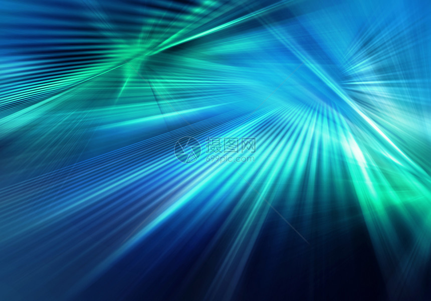 直线光谱同方向运动的光的抽象几何背景抽象的彩色背景,蓝色绿色的光条纹光线同的方向传播交叉图片