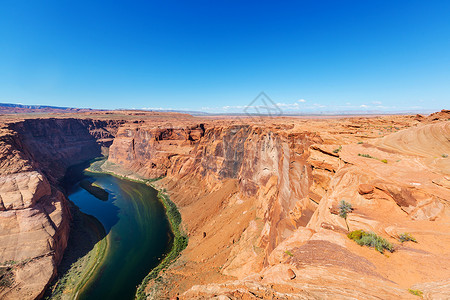 马蹄弯附近页,犹他州,美国美丽而寻常的美国风景图片