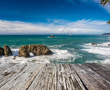 美国太平洋海岸景观,拱形岩石,俄勒冈州海景高清图片素材