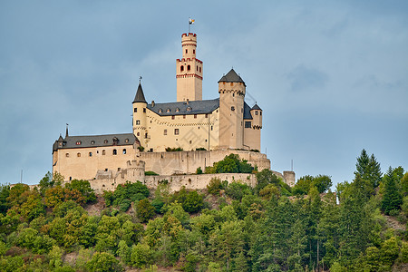 马尔堡城堡莱茵河莱茵兰帕拉蒂特,德国建于1117高清图片