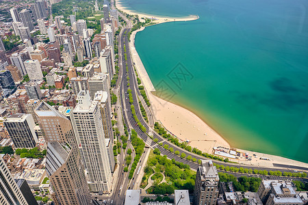 芝加哥城市鸟瞰,伊利诺伊州,美国图片