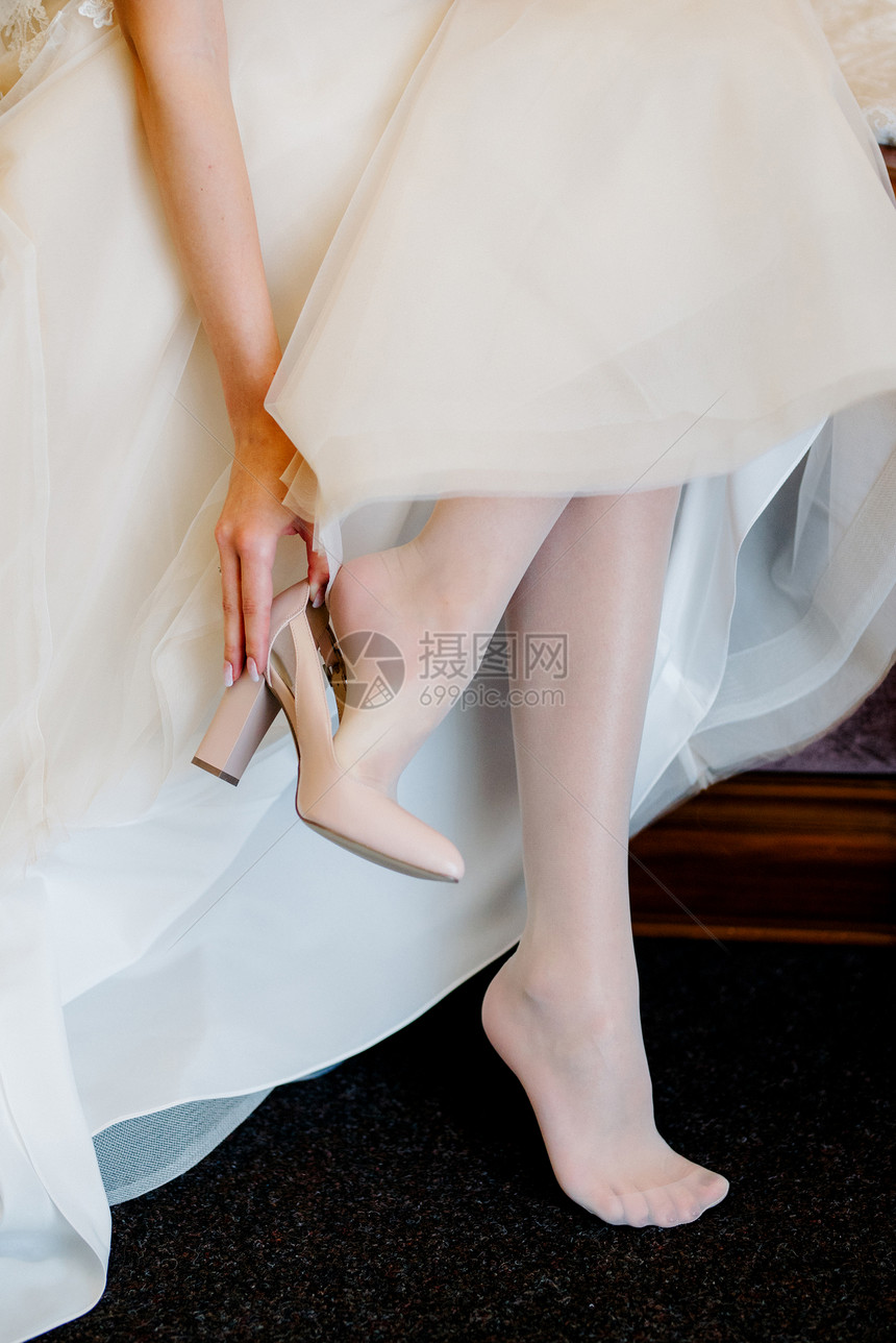 新娘的结婚鞋,美丽的时尚图片