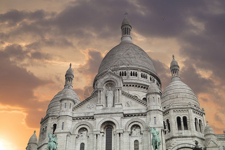 蒙马特巴黎地区艺术家法国首都背景图片