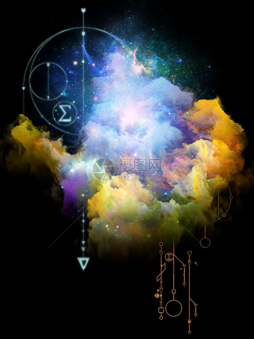 梦想的数学柏拉图式系列抽象分形星云神秘符号关于内自,占星术,神秘,巫术,魔法及其符号图片