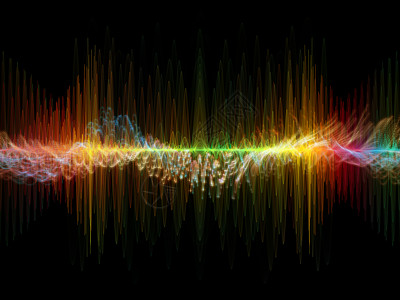波函数序列彩色正弦振动光分形元素声均衡器音乐谱量子概率等上的背景背景图片