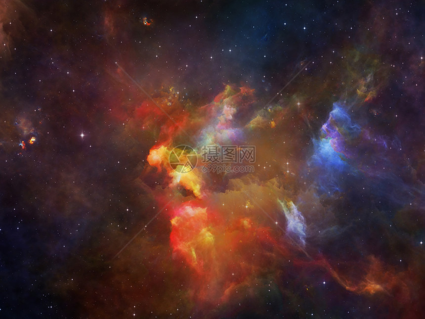 深空系列星云尘埃云恒星宇宙自然科学想象上的相互作用图片