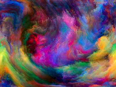 背景系列艺术创造力想象力上,由画布上的颜色运动成的艺术抽象图片