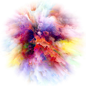 色彩情感系列色彩爆炸的背景涉及想象力创造力艺术图片