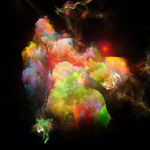 五颜六色的星云宇宙花系列丰富多彩的纹理与艺术创意想象力相结合的构图图片