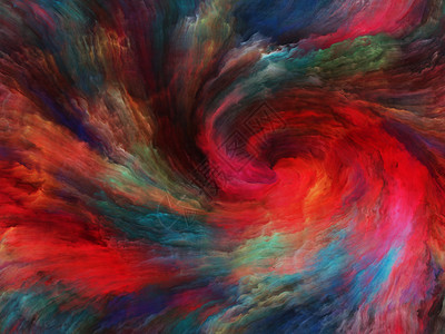 涡旋扭漩涡系列色彩运动画布上的相互作用艺术创造力想象力的上图片