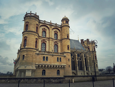 日耳曼恩莱城堡建筑的详细立,法国国王的住所,成为法国巴黎的考古博物馆图片