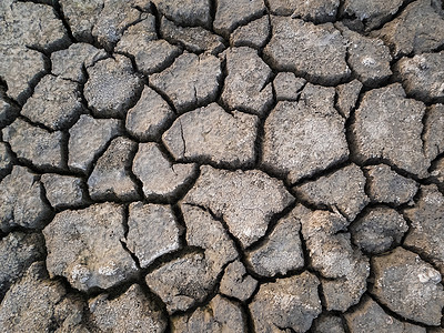 干旱季节干碎粘土地,全球变暖问题的开裂贫瘠的土壤质地背景地球上全球缺水干旱的土地,自然灾害背景图片