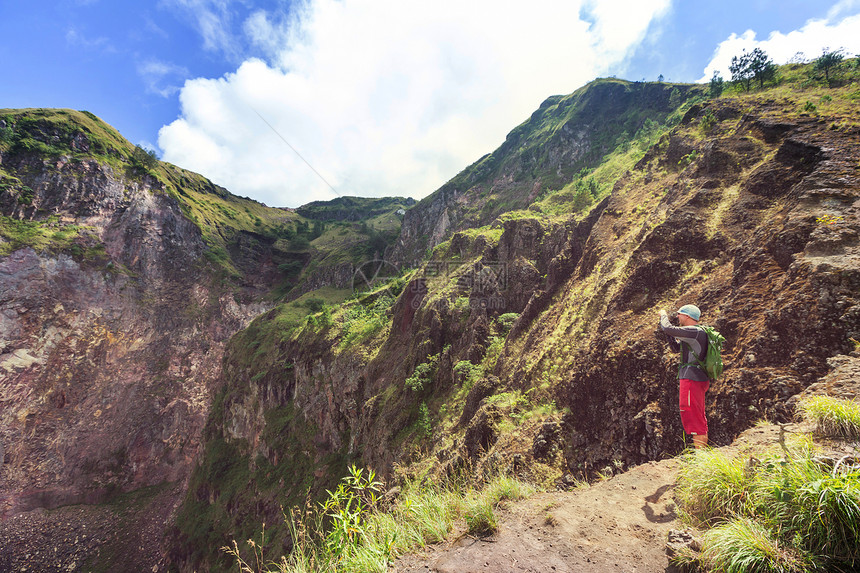 印度尼西亚巴厘岛火山区徒步旅行图片