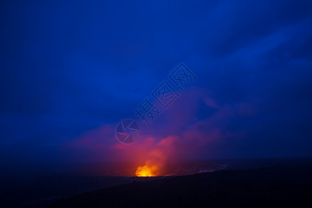 基拉韦厄火山活火山夏威夷大岛上的基拉韦亚活火山背景