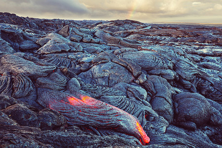 基拉韦厄火山活火山夏威夷大岛上的基拉韦亚活火山背景