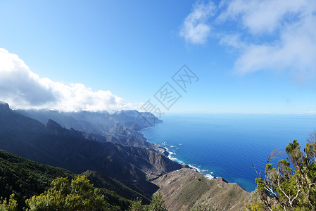 天空高于岩石石头海岸海洋景观背景图片