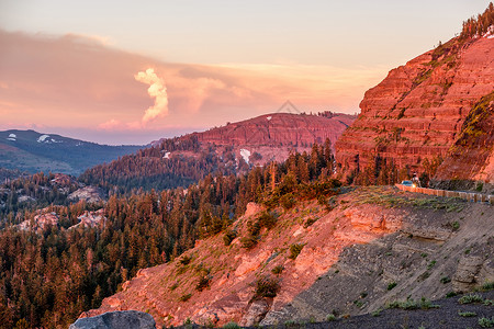 日落内华达山脉加州,美国图片