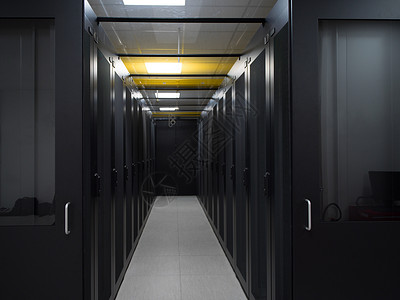 现代服务器机房,黑色服务器硬件互联网数据中心图片