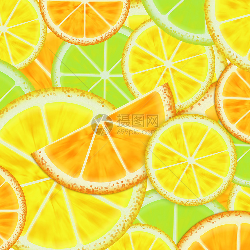 柑橘片的插图图片