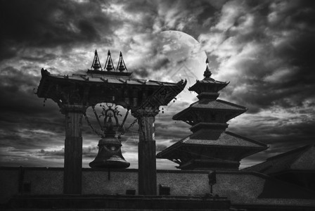 月亮塔传统的宗教高清图片