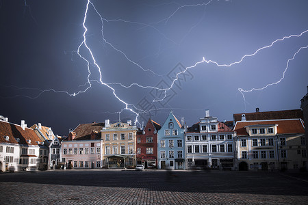 塔林爱沙尼亚的首都,老城强大的闪电塔林爱沙尼亚的首都图片