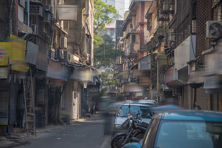 孟买,以前的孟买印度西部的个城市,位于阿拉伯海岸马哈拉施特拉邦公民中心贫民窟贫民窟背景图片