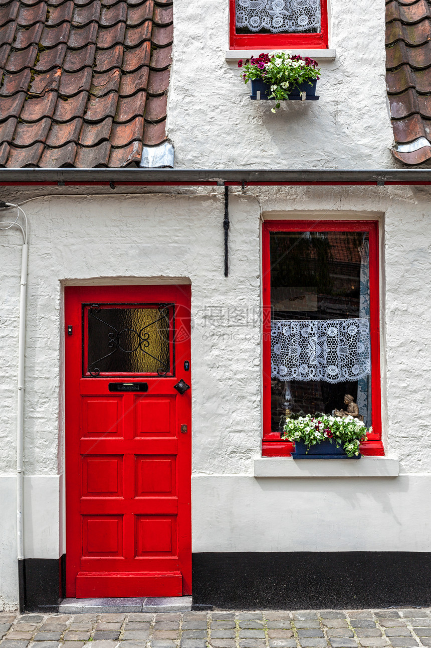 比利时布鲁日Brugge所旧房子的门窗比利时布鲁日布鲁日的房子图片