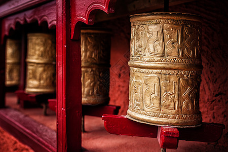 佛教祈祷轮ThikseyGompa佛教神秘拉达克,佛教祈祷轮,拉达克图片
