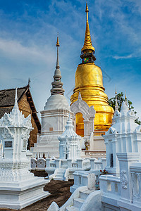 渡山道佛教寺庙瓦,泰国北部泰国寺庙背景图片