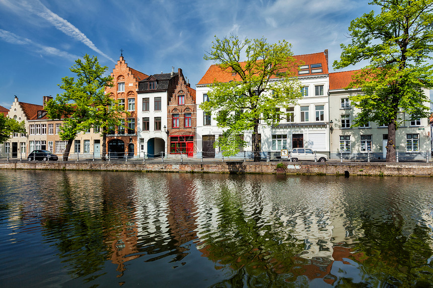 运河中世纪的房子布鲁日布鲁日,比利时布鲁日布鲁日,比利时图片
