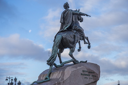 青铜骑士彼得世彼得堡皇帝俄罗斯背景图片