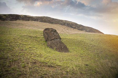 复活节岛巨像莫伊斯阿胡汤加里基复活节岛,智利背景