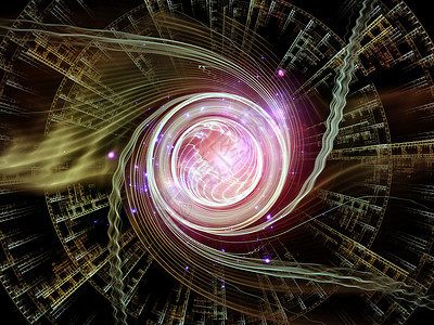 分形漩涡系列抽象背景由光分形几何图案制成,用于项目,说明现代科学技术图片