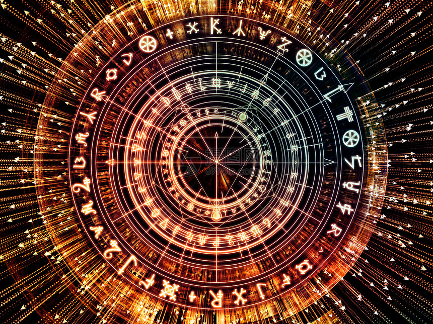 意义系列的圆圈关于灵占星术占卜魔法的神符号箭头分形元素的背景