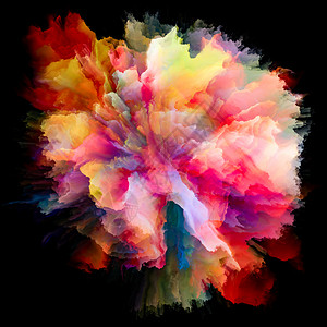 色彩情感系列背景的色彩爆发飞溅爆炸插图的想象力,创意艺术图片