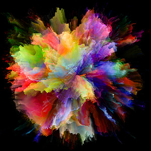 色彩情感系列视觉上吸引力的背景,由颜色爆发飞溅爆炸,作品的想象力,创意艺术图片