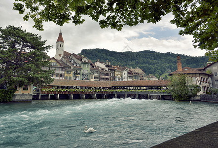 探月工程图恩市河流阿雷,瑞士20177月23日背景