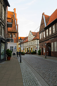 德国卢恩堡的景色德国卢恩堡的街景高清图片