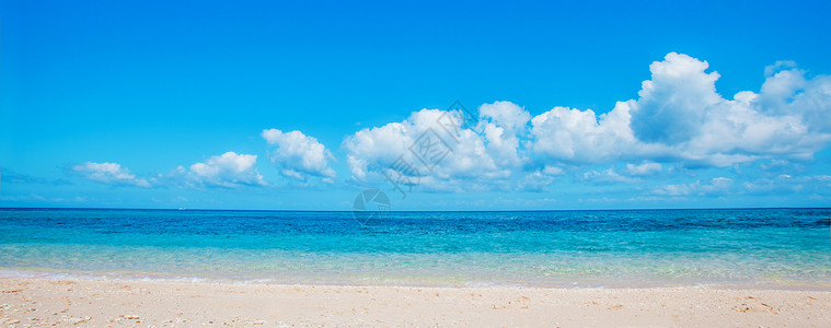 海滩热带海洋美丽的风景与白沙滩热带海洋背景图片