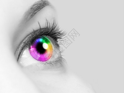 紫色眼睛人类眼睛特写的彩色图像背景