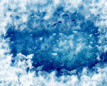 渐变图案冰雪花蓝色霜冻冬季背景白色雪花背景