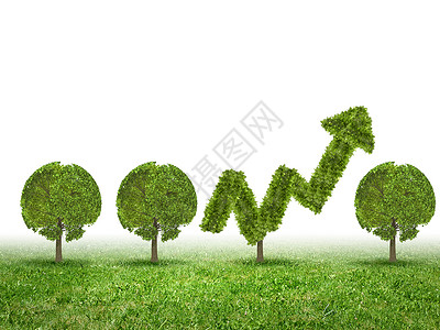 箭头形状增长绿色植物形状喜欢图的图像背景